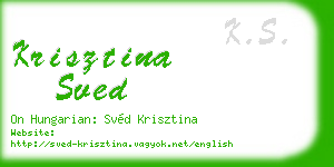 krisztina sved business card