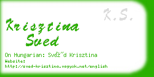 krisztina sved business card